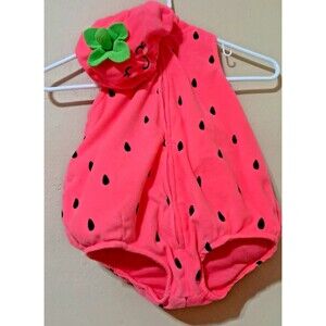 Carter's Baby Strawberry Halloween Costume 24 Months One Piece Fruit Hood